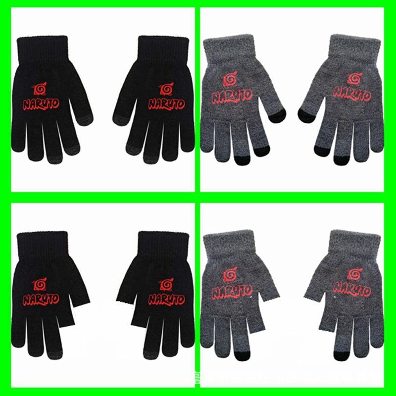 One Piece, Luffy, Chopper, Zolona Mero, Anime Online Game Peripheral Gloves, Gray Full-finger Autumn and Winter Warm and Cold Protection