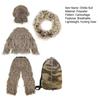 5 Teile/satz Ghillie Anzug mit Jacke Hosen Kapuze Girlande Tragen Tasche 3D Camouflage Jagd Bekleidung Jugend Erwachsene Woodland Kleidung