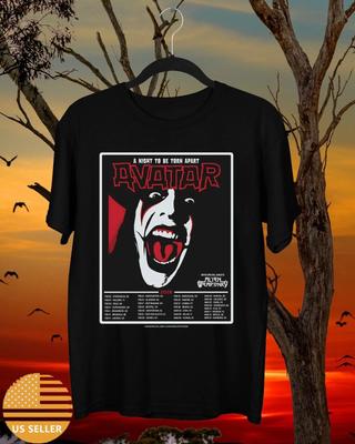 Avatar Band A Night To Be Torn Apart Tour 2026 Maglietta Taglia Completa S-3XL