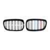 For BMW 1 Series F20 F21 2011 2012 2013 2014 Gloss Black Front Bumper Kidney Grille Car Double Slat Racing Grills Replacement