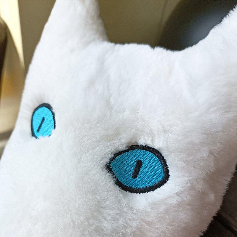 53cm Simple Plush Night Cat Toy White Black Stuffed Animal Cat Plush Throw Pillow Toys Birthday Gift