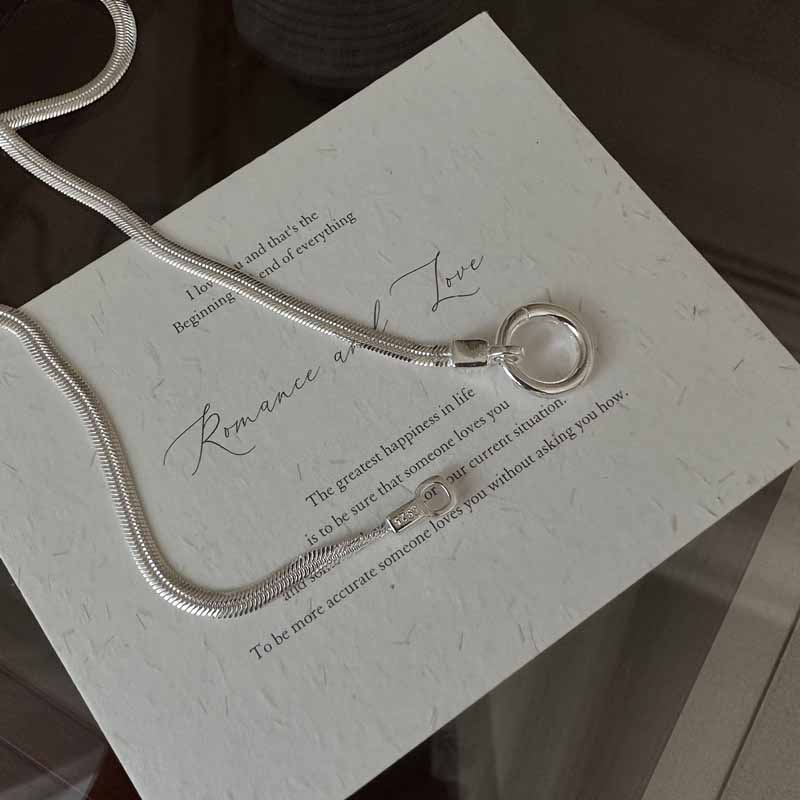Silverbene Simple Fashion Snake Chain 925 Sterling Silver Necklace