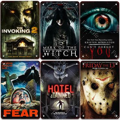 Horror Vintage Filme Metall Poster Wand Kunst Aufkleber für Pub Bar Club Home Wand Zimmer Dekoration Retro Mtal Zeichen Plakette 20x30CM