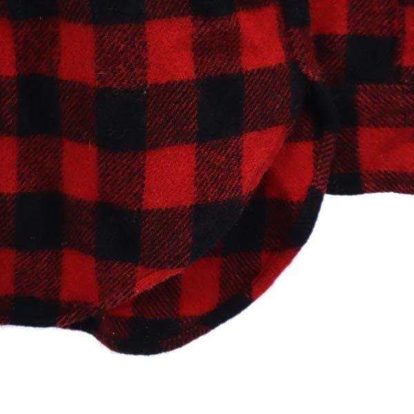 Woolrich 70s Vintage Wool Blend Check Pattern Long Sleeve Shirt S Reddish Men's Used