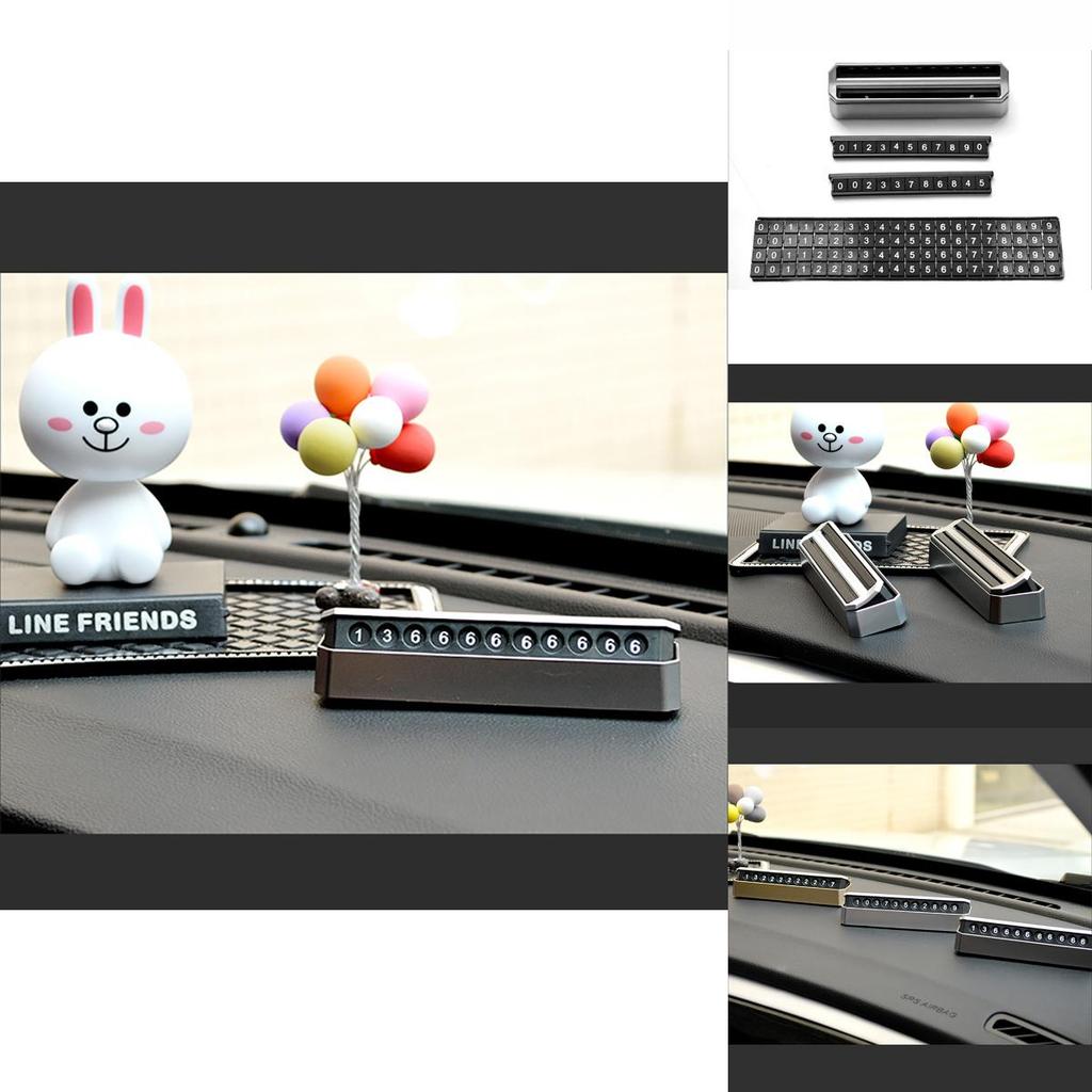 Premium Quality Car Temporary Stop Card Parking Sign With Magnetic Number Plates