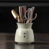 Ru Kiln Tea Black Sandalwood Solid Wood Tea Clip Teaspoon Tea Needle Brush Tea Set Accessories Complete Set of High-end Thousands of Miles of Country