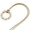 Pearl Eyeglasses Holder Sunglasses Holder Ring Necklace for Women Glass Beads White Anti-Slip MHL-32