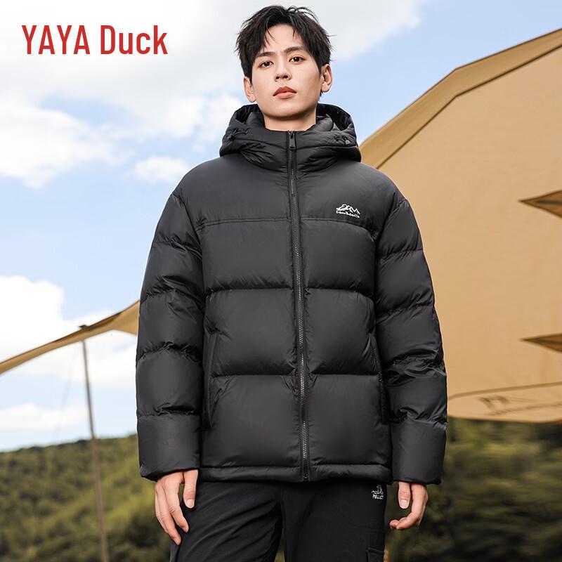 YAYA Men s Hooded Color Block Down Puffer Jacket 175
