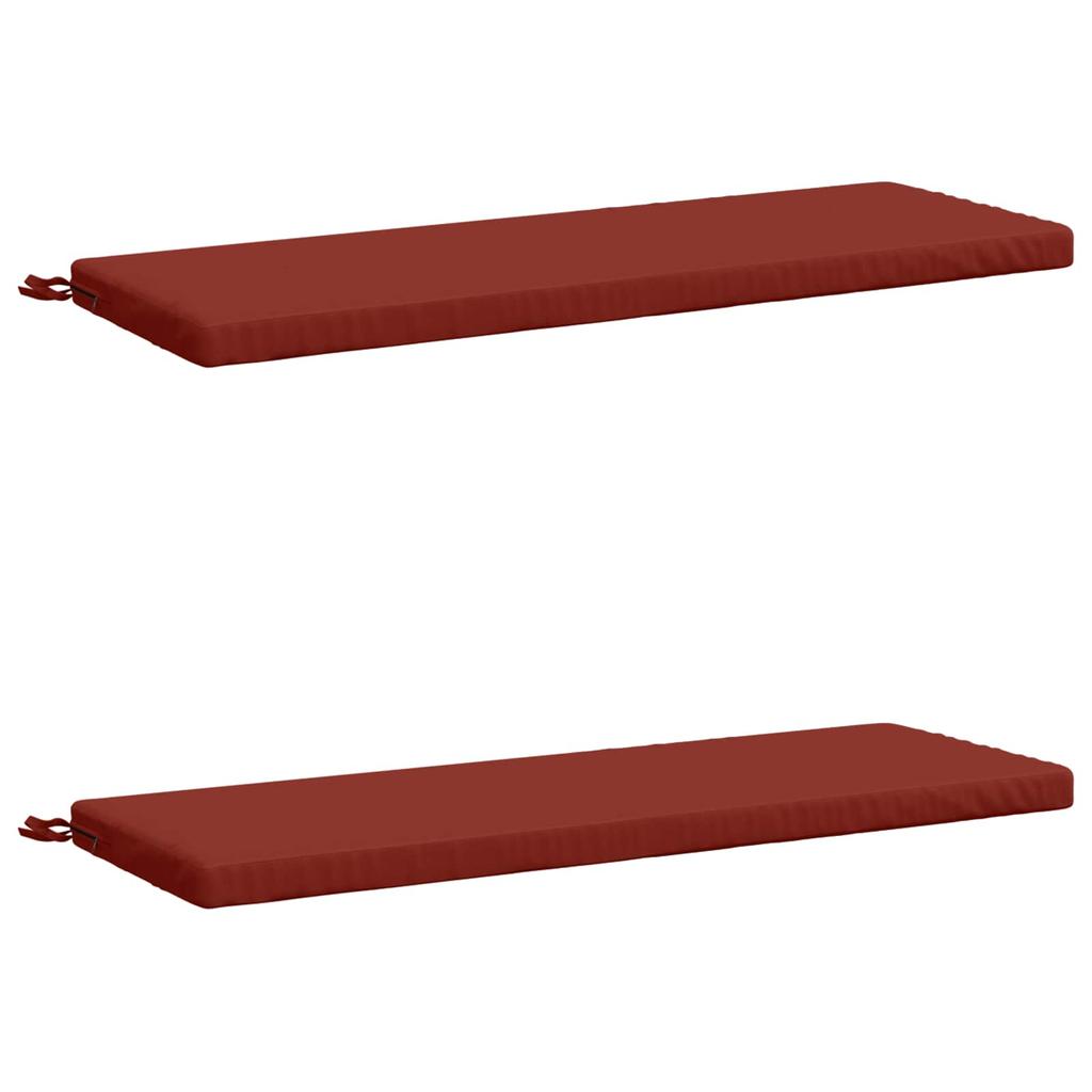 2 piece Bench Cushions SOEST 2 pcs. 100percent Polyester Red