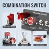 12V Racing Car Ignition Switch Panel Engine Start Stop Ignition Push Buttons LED Toggle Switch Panel Carbon For Truck