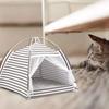 Warm Pet Sleeping Tent Removable Cotton Linen Pet Indoor Tent for Cats Dogs Small and Medium Sized
