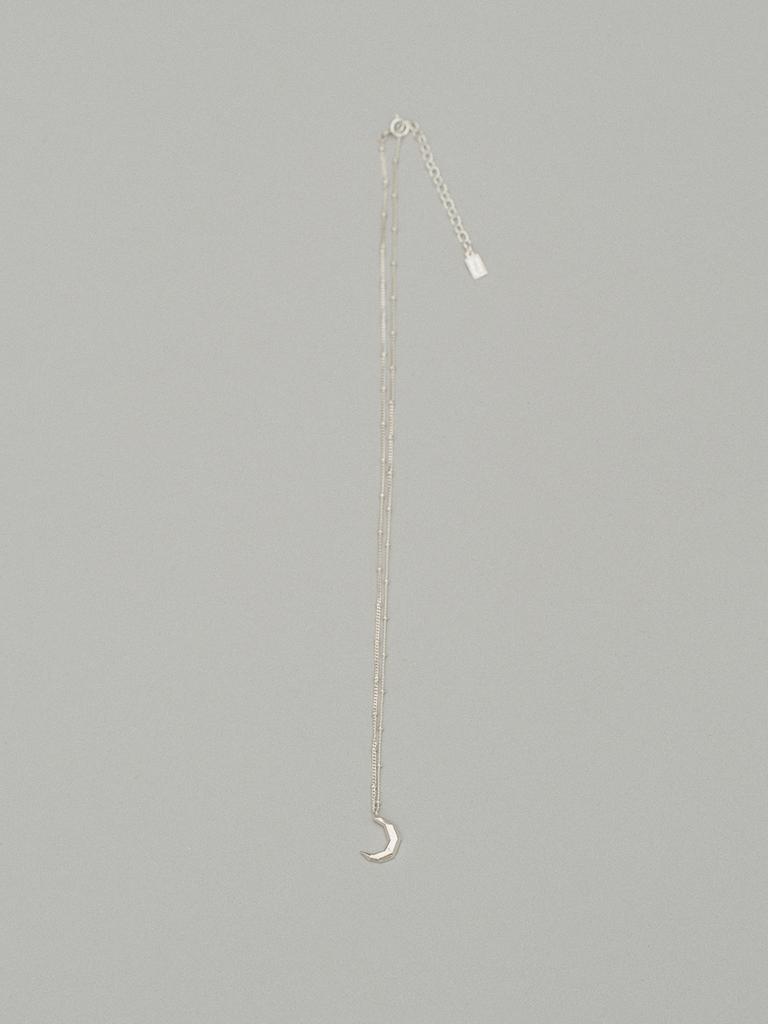The Part Of [Silver 925] Moon Silver Necklace (2 Colors)
