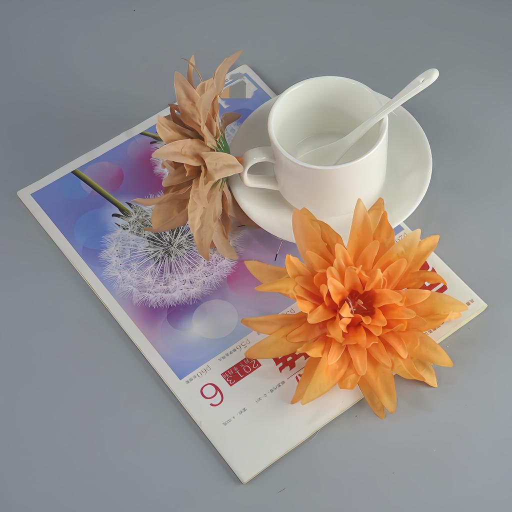 12pcs, Colorful Simulated Chrysanthemum with Flower Core and Chrysanthemum Head DIY Home Decoration | DIY Headwear Accessories.