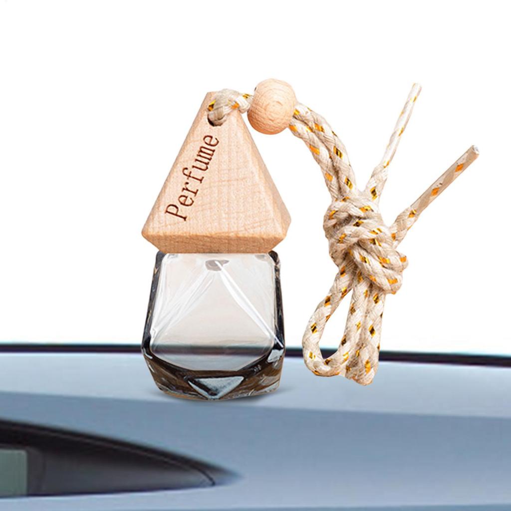 Car Diffuser Empty Bottles Colorful Car Air Freshener Perfume Bottle Triangular Cap 8ML Car Air Freshener Bottle Empty Hanging