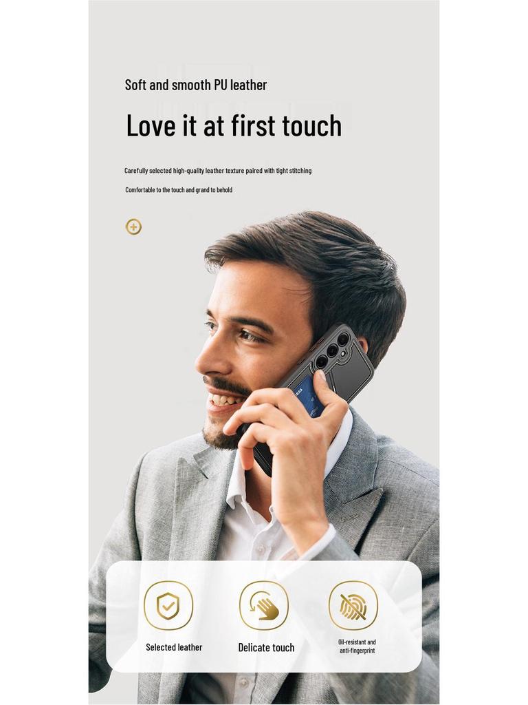 Samsung A15 Drop-proof Card Holder Case, A35 Full Coverage Back Cover