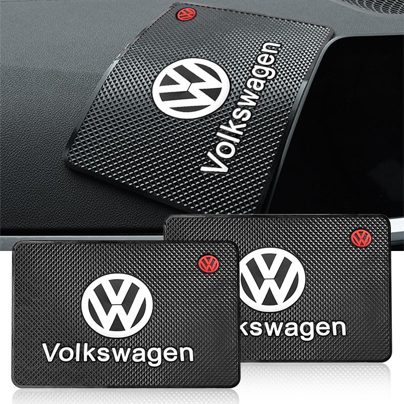 efg1 Car Logo Anti Slip Pad Phone Holder Non-Slip Mat Car Emblem For VW Polo Passat B5 B6 B7 T4 T5 Golf 4 5 6 Tiguan Jetta Gol