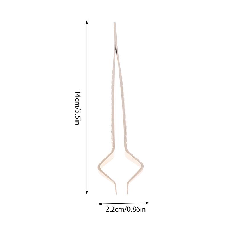 1Pcs Anti-Static Stainless Steel Tweezers High Precision Gold Curved Straight Lashes Fan Eyebrow Tweezers Nail Art Makeup Tool