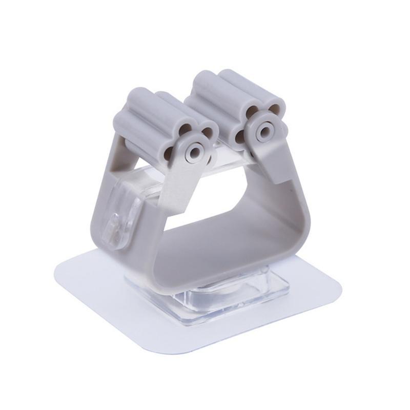 Väggmonterad Moppklämma Borste Sopborste Hållare Ställ Sömlös Krok Badrum