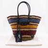 Balenciaga Basket Bag Tote Bag Raffia/leather Women Used