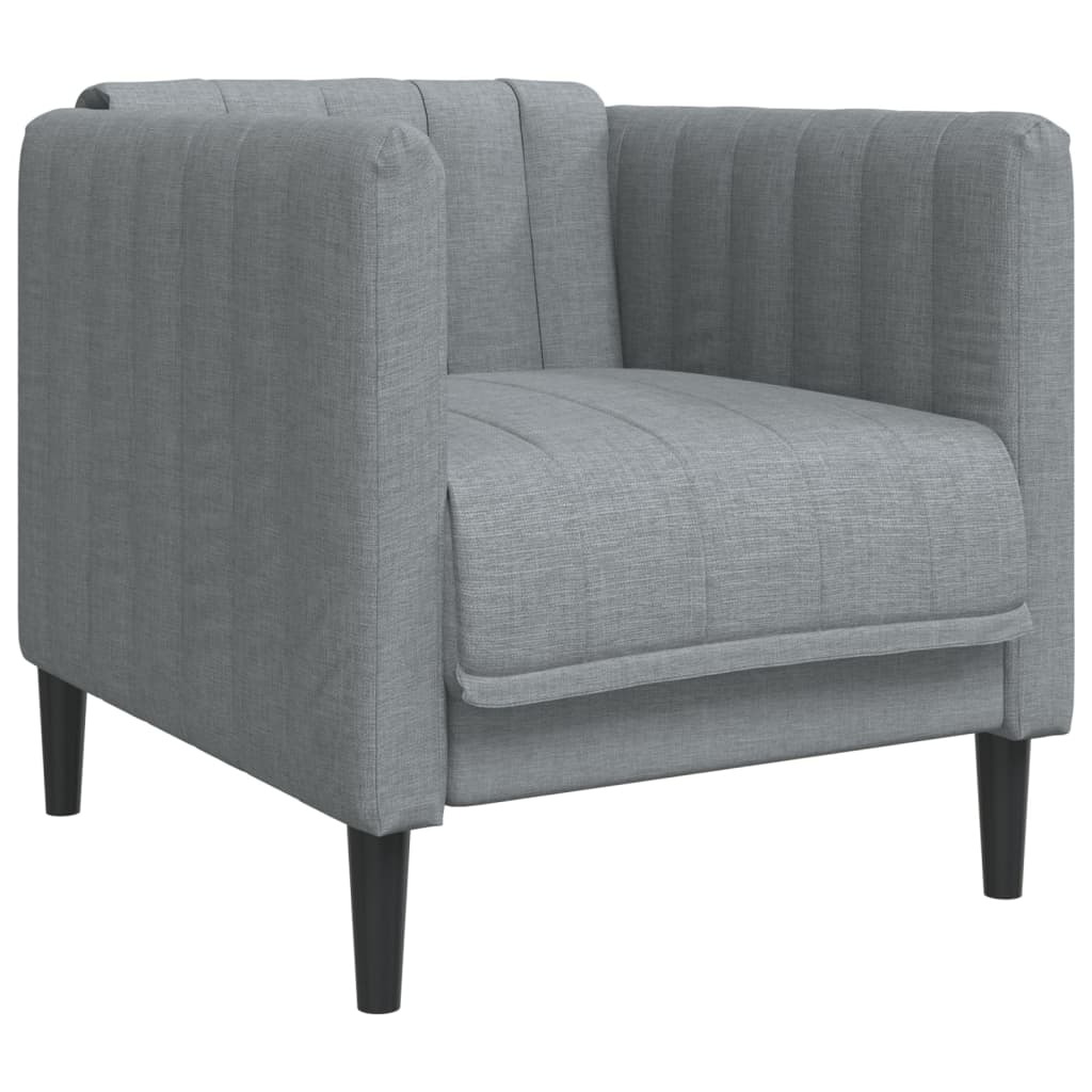 Armchair Light Grey Fabric