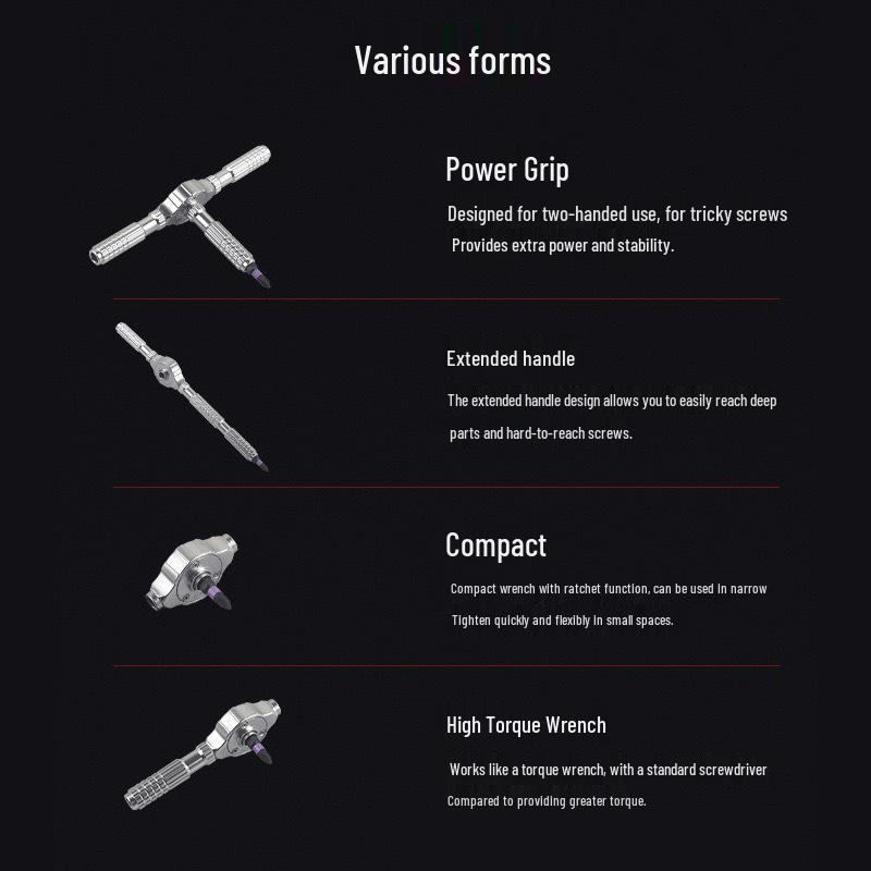 40-in-1 Multifunctional Magnetic Ratchet Screwdriver Set with High Hardness