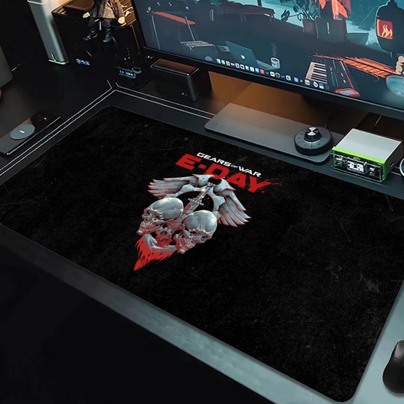 Gears War Mouse Pad Large Gaming Table Cushion Nonslip Laptop Tablet Big Mousepad Xxl Mat Mini Pc Playmat With Lock Edge