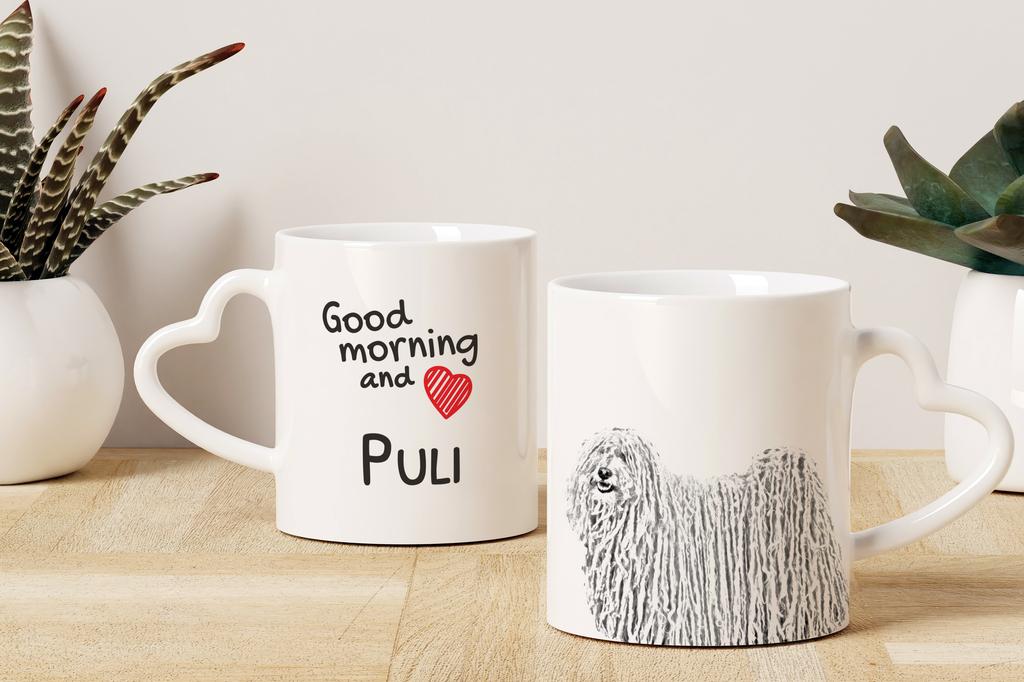 Puli, Hungarian Water Dog - cup with a dog, adorable cup with a heart-shaped handle, universal gift from the Art-Dog brand