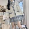 JK Uniform Skirt & Cardigan Sweater Set: Autumn/Winter Japanese Soft Girl College-Style Sailor Suit