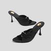 Designer Summer Woman Slippers Fashion Open Toe Thin High Heels Shoes Street Style Stripper Party Slides Zapatos De Mujer