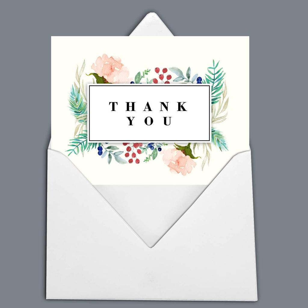 Darling Souvenir Wedding Thank You Card Greeting Cards With White Envelopes - 36
