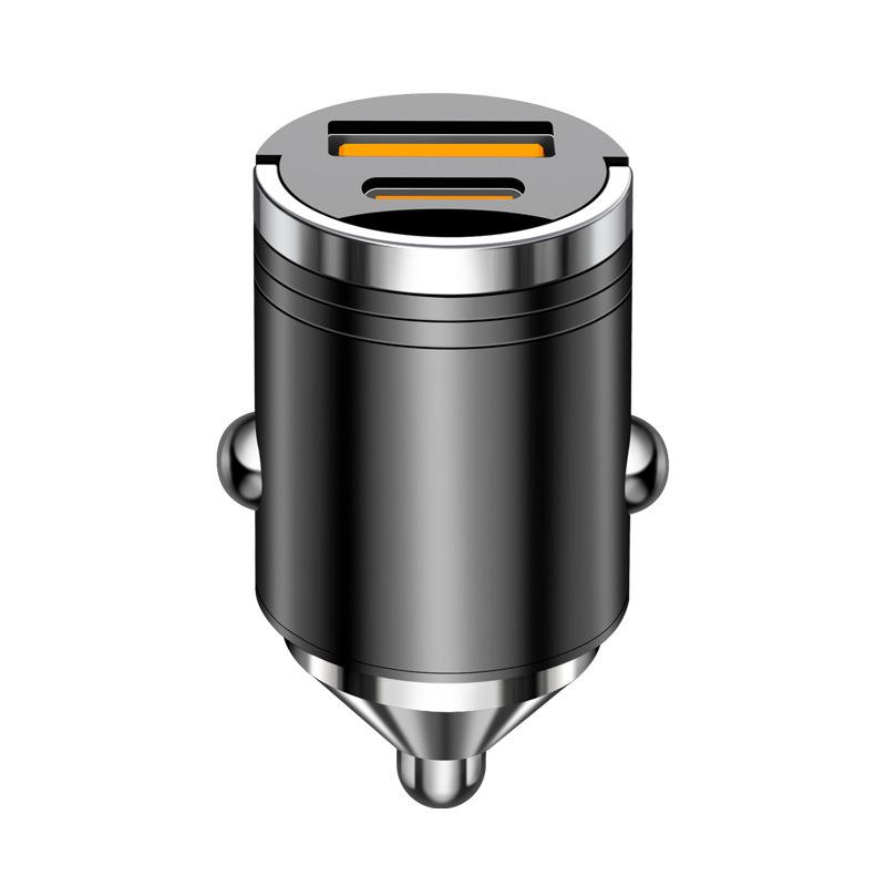 Super Fast PD Car Charger with Hidden Seat, Metal Design, 100W.