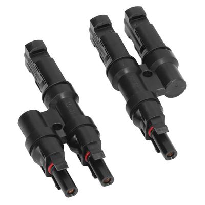 1 Pair Solar Branch Connector 2 To 1 Male Female Waterproof for PV Panel Cable 40A 1000V DC