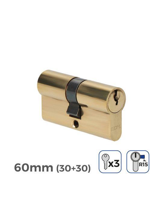 Vložka dveřního zámku 60mm (30+30MM) Šířka Vačky R15 3 Klíče Včetně Edm