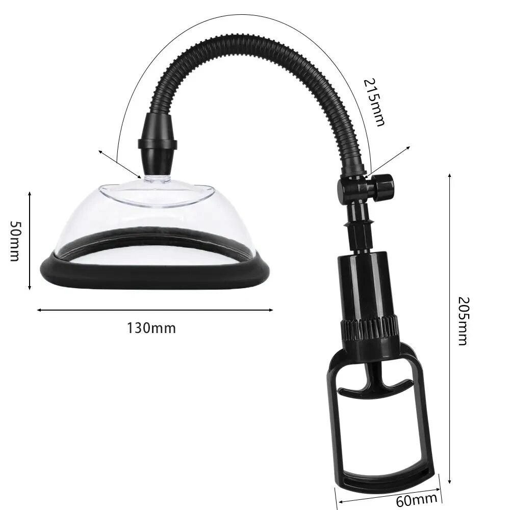 Female Manual Vacuum Pump, Clitoral and Vaginal Inhaler, Breast Massage, Nipple Stimulator, Enlarged Manual Pump Cover, Adult Se