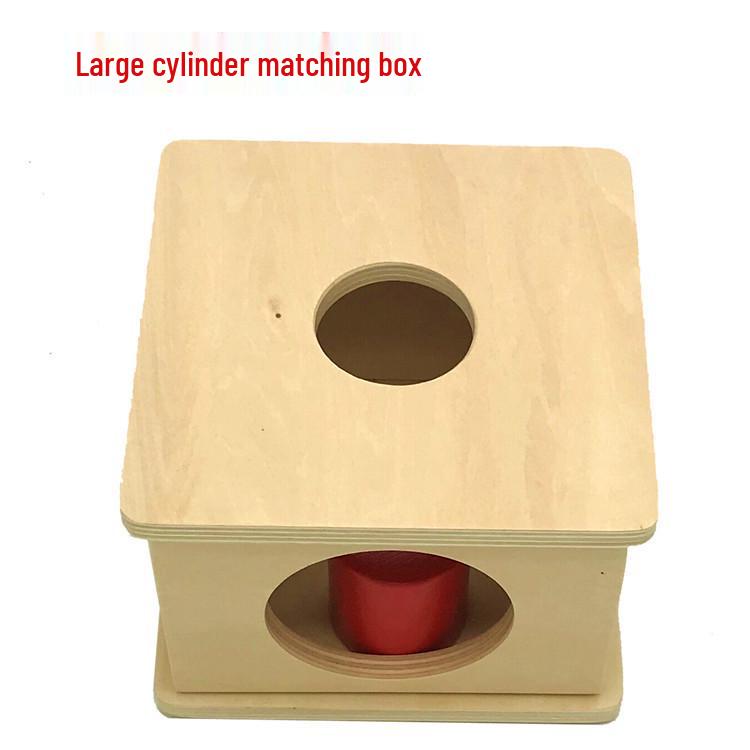 Montessori Infant & Toddler Triangular Prism Matching Box & Three-Color Ring Set - Early Education Teaching Aids.