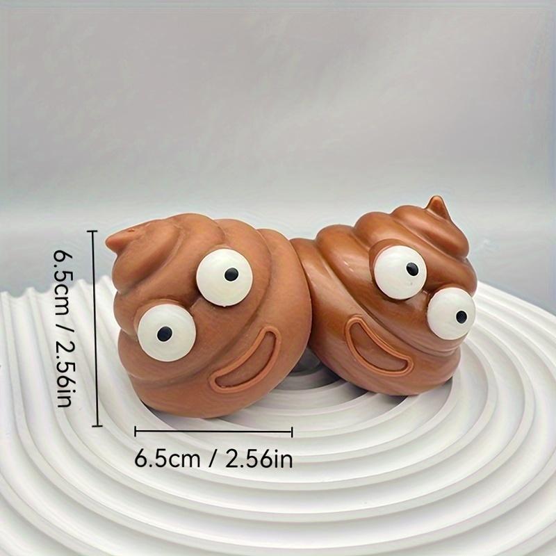 

1pc Bouncy Squeeze Poop Stress Toy, Fast Rebound Novelty Fidget for Teens Adults, Easter Halloween Christmas Gift светло-серый