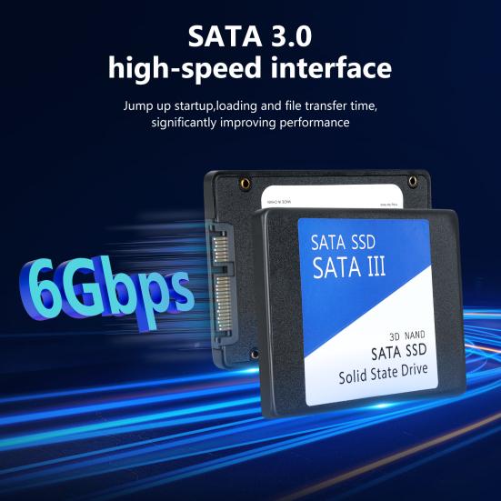 SATA III 6Gb/s 2.5-Inch SSD Shock-proof Speed Up To 545MB/s Read 530MB/s Write 1/2/4TB Internal Solid State Drive for PC Desktop Laptop