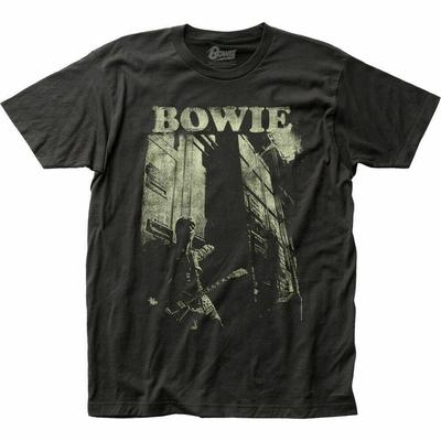 David Bowie Guitar T Shirt Mens Licensed Rock N Roll Music Band Tee New Black