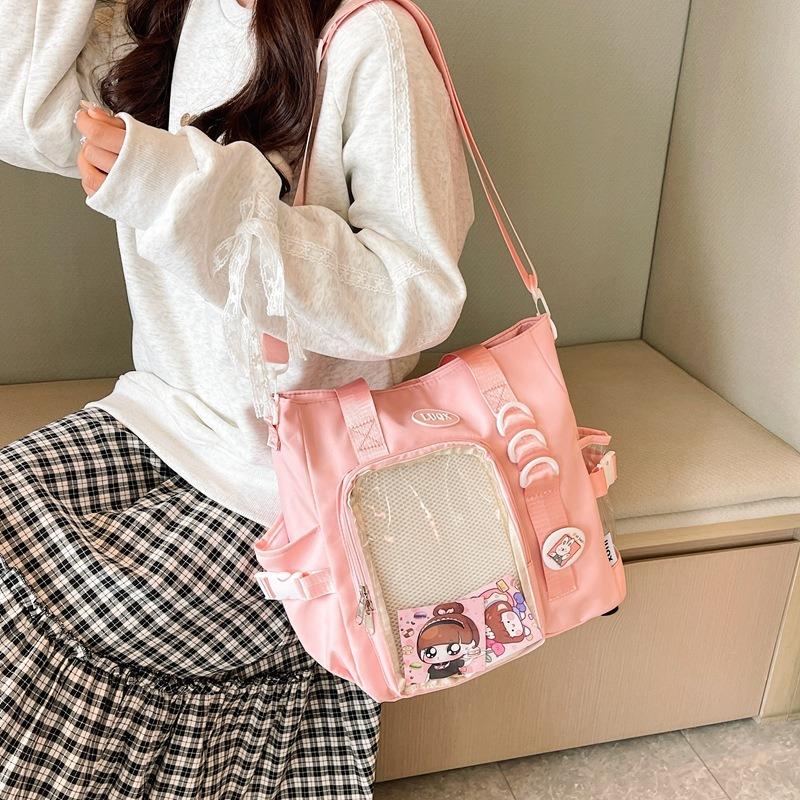 Vielseitige Tragetasche, transparente Schultertasche, Rucksack, Nachhilfetasche mit großem Fassungsvermögen, Umhängetasche.