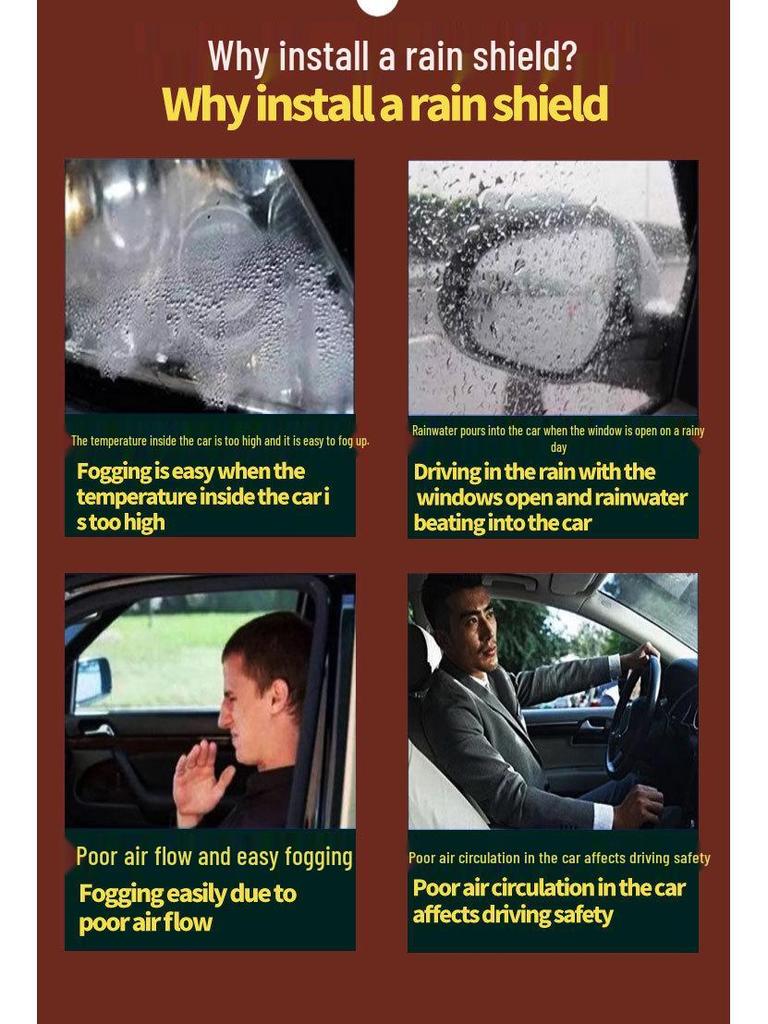 Haval H6S 2022+ Sun & Rain Shields: Thickened 4-Piece Car Window Accessories