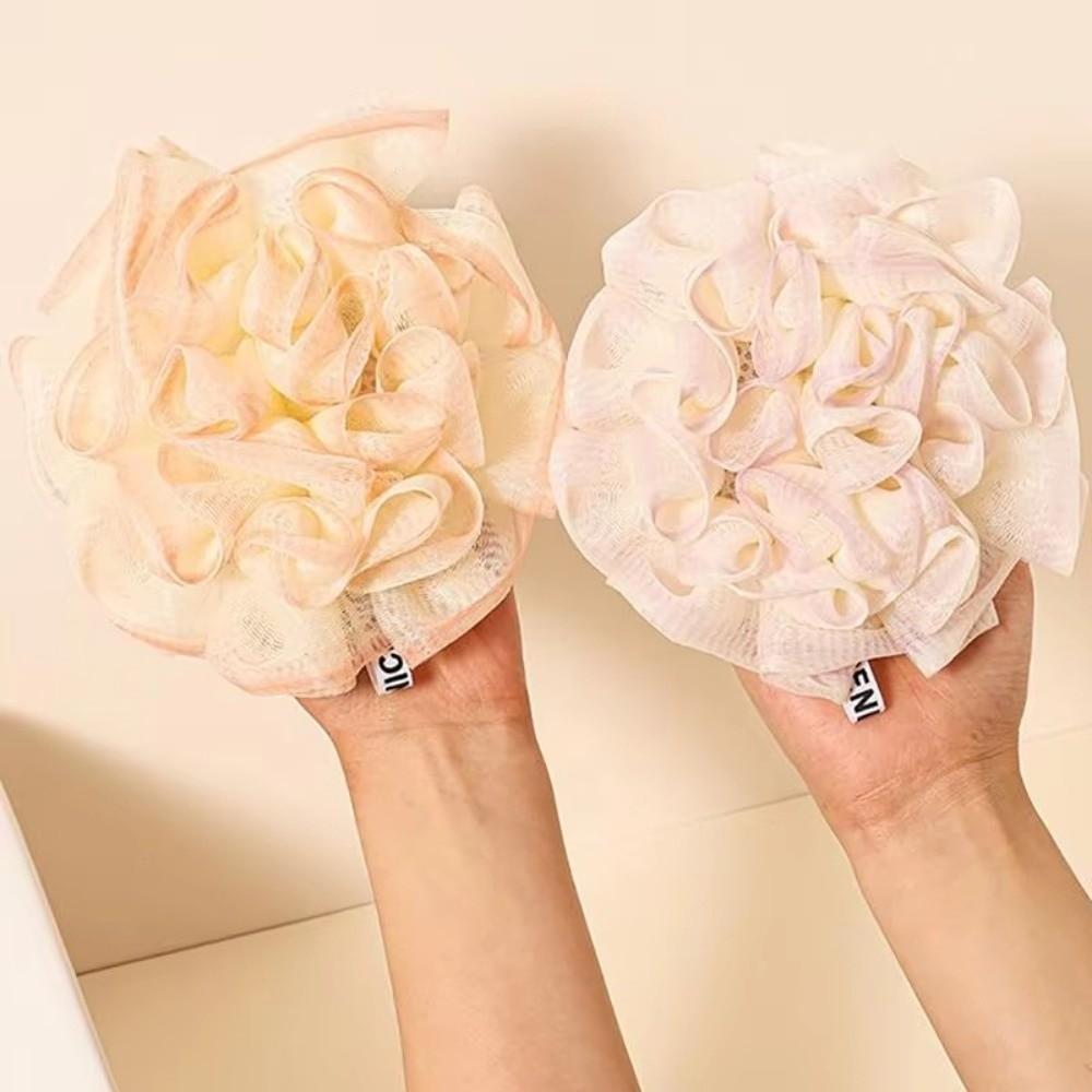 New 2-In-1 Bath Ball Towel Hangable Quick Dry Bath Sponge Skin-friendly Soft Face Cleaning Ball Bath Time