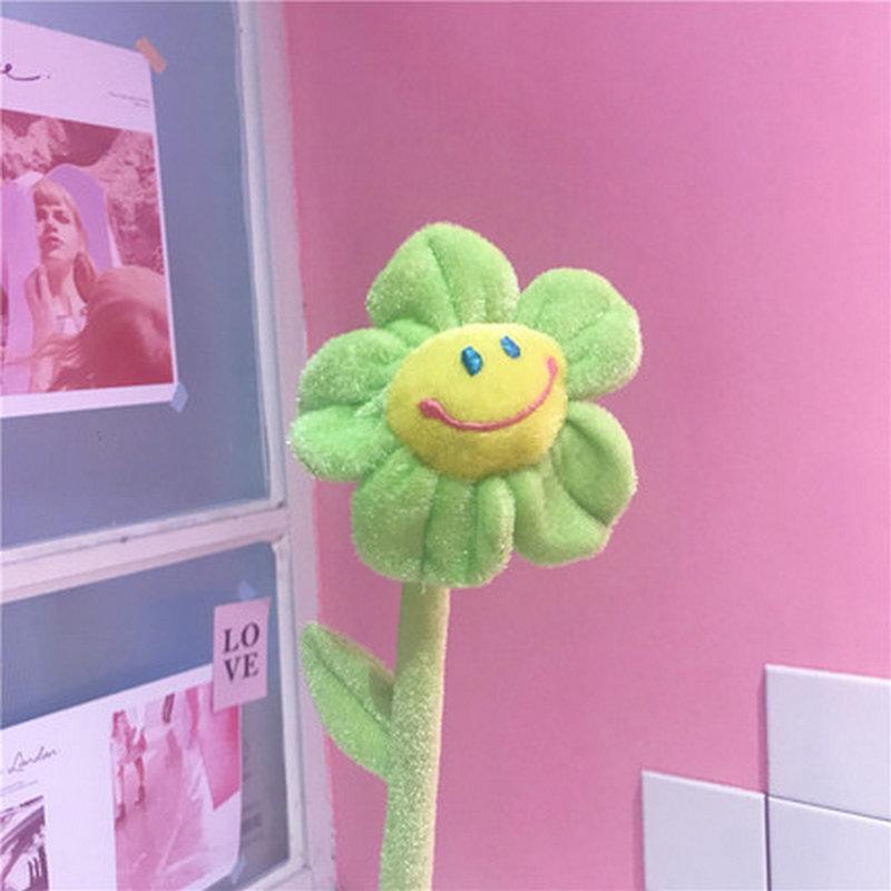 1pcs Cartoon Rose Flower Stuffed Soft Plush Toy Creative Curtain Buckle Home Decoration Christmas Valentine's Day Gift For Girl