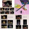 Colorful Night View Magic Scratch Art Painting Paper Kit Perfect For Young Artists And Gift Giving