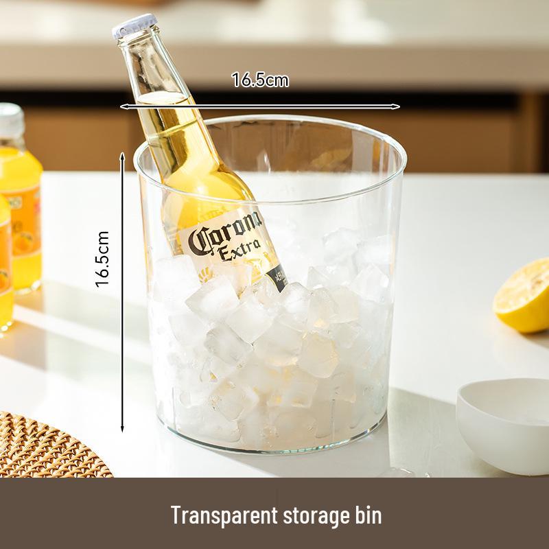 

Transparent Acrylic Ice Bucket for Cola & Beer - Internet Celebrity Style for Home & Picnic Use Storage Bucket прозрачный