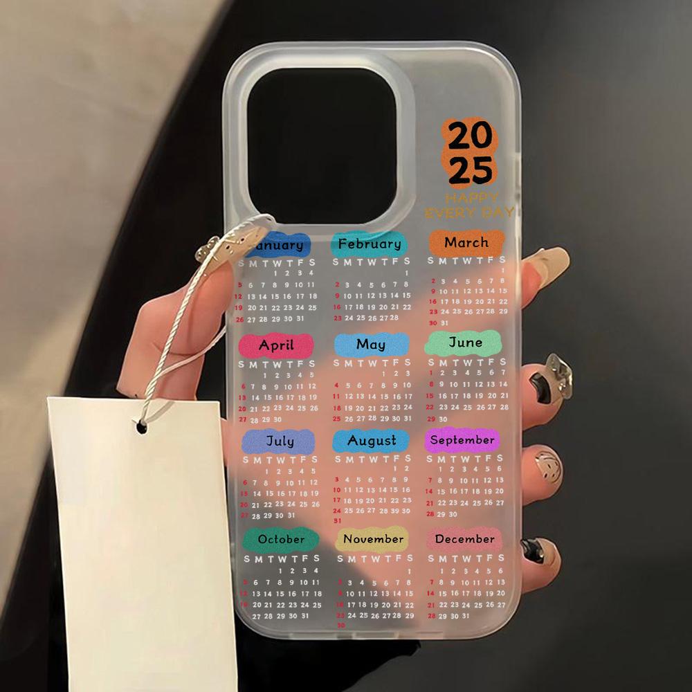 

Силиконовый матовый чехол для телефона iPhone 11 Funda iPhone 13 16 Pro Max 14 15 12 16promax 15promax Calendar Painted Cover Bumper For iPhone 16