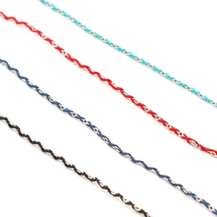 Silver Slim Silky Layered Color Bracelet #LSB04