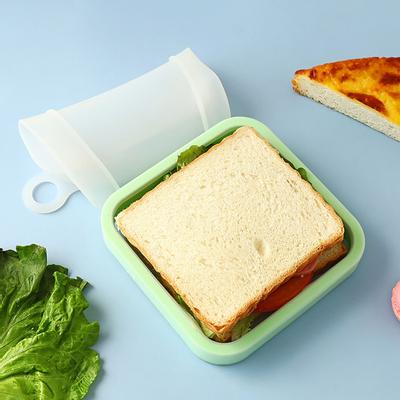 Öğle Yemeği Kutusu Tekrar Kullanılabilir Kullanışlı PP Sandviç Tost Atıştırmalık Kabı Ebeveyn-çocuk