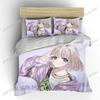 Japanese 3D Anime Moe Bed European Bedding Set Single Twin Double Queen King Cal King Size Bed Linen Set