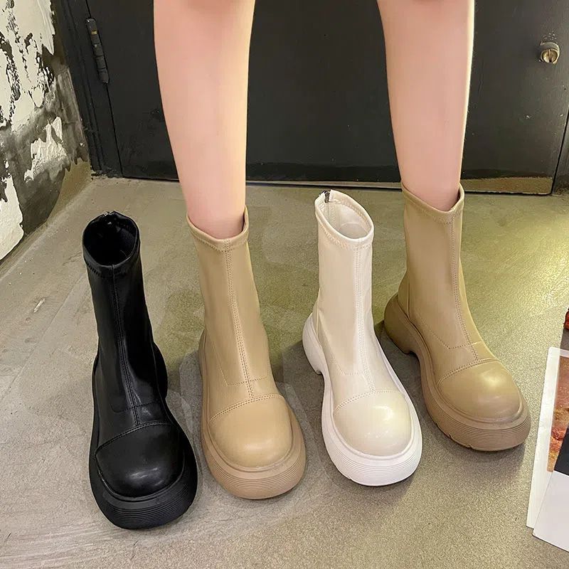 Martin Boots Winter Women's Short Boots 2025 New Spring and Autumn Single Boots Small Cool Thick-soled Thin Boots Increase Height