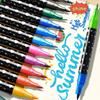 Bold Pearlescent Fluorescent Pen Student Painting Pen  for Stone Painting Card Making Scrapbooking